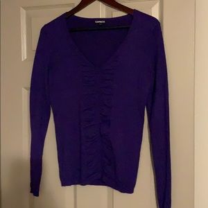 Guess V neck purple sweater